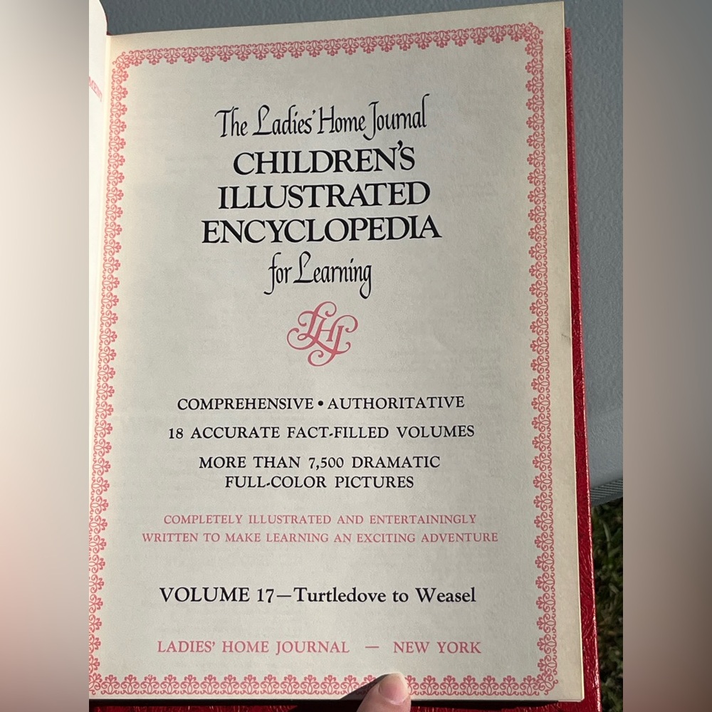 Vintage 1970 Ladies Home Journal Children's Illustrated Encyclopedia Volume 17
